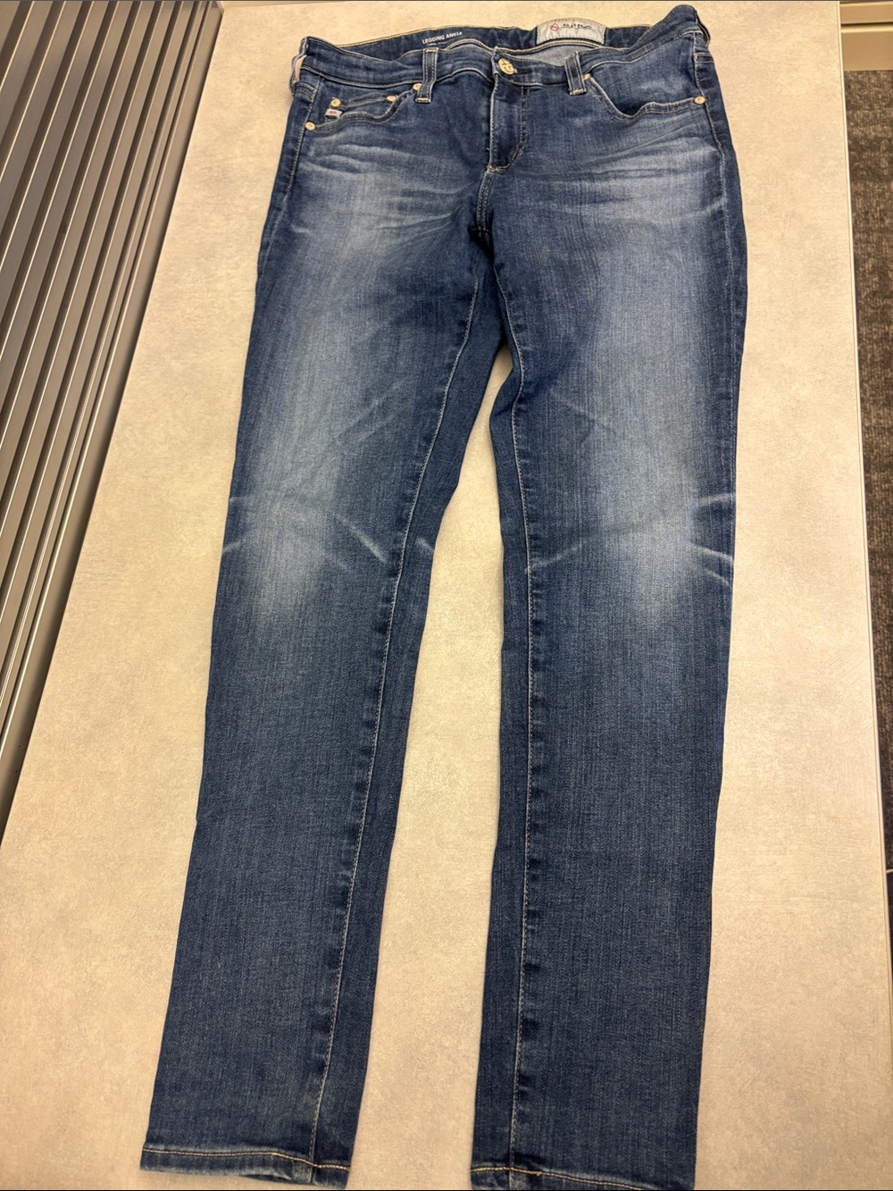 Ag Adriano Goldschmied Slim Skinny Jeans in Blue Wash
